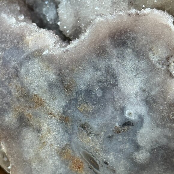 Pink Amethyst Sugar Druzy Free Form Specimen Crystal 1232g Moss Agate Geode - Picture 4 of 14